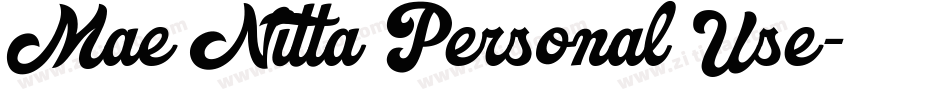 Mae Nitta Personal Use字体转换